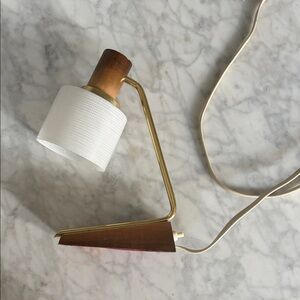 RARE VINTAGE Bedside Table Lamps in Copper and Glass from Temde, 1960